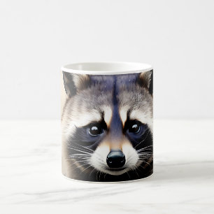 Raccoon Portrait Watercolor Coffee Mug