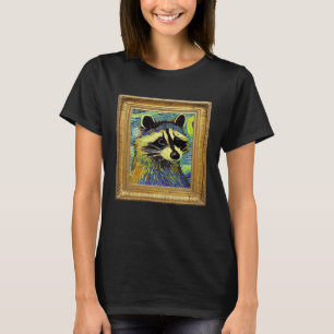 Raccoon Post Impressionism Artwork Artist Painting T-Shirt