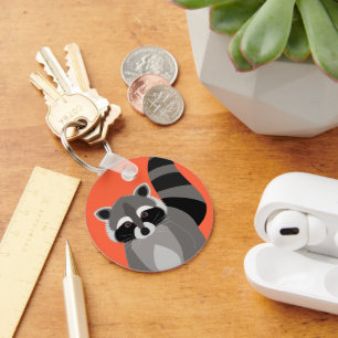 Raccoon Rascal Key Ring