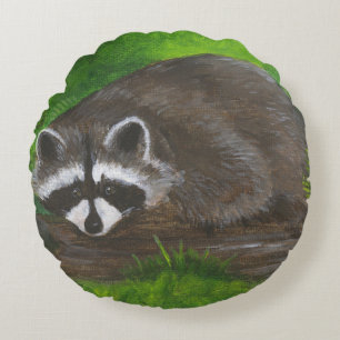 Raccoon Round Cushion