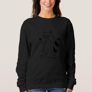 Raccoon Simple Silhouette Forest Animal Cute Racco Sweatshirt