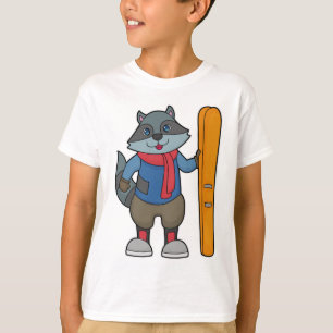 Raccoon Skier Ski T-Shirt