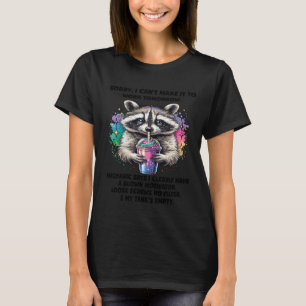 Raccoon Sorry I Can't Make It to Work Tomorrow Mec T-Shirt