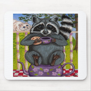 RACCOON Tea Guest Mousepad