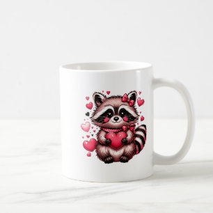 Raccoon Valentine Hearts  Coffee Mug