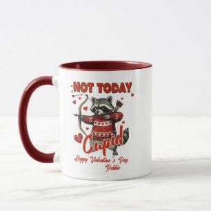Raccoon Valentine Mug – Not Today Cupid