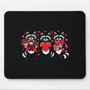 Raccoon Valentines Day Funny Feral Raccoon Love He Mouse Pad