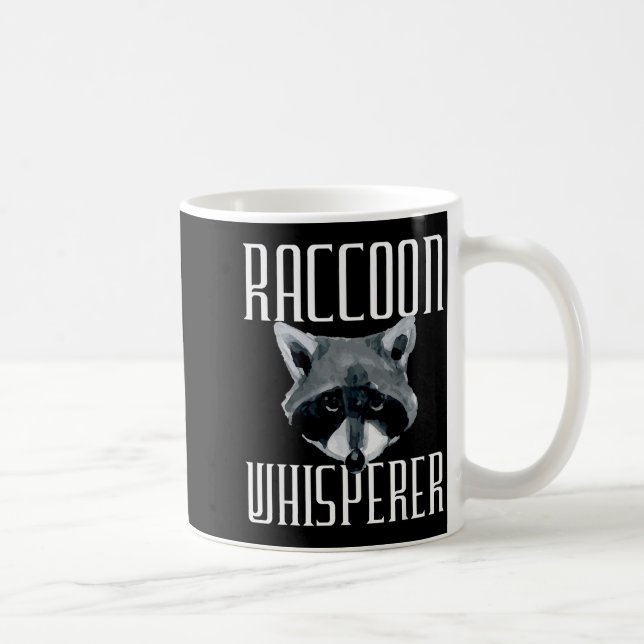 Raccoon Whisperer - Funny Raccoon Lover Animal Lov Coffee Mug (Right)