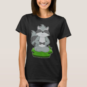 Raccoon Yoga Fitness Meditation T-Shirt