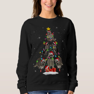 Raccoons Christmas Tree Funny Santa Racoon Lover  Sweatshirt