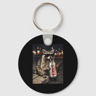 Raccoons diet soda funny animal meme genz dank key ring