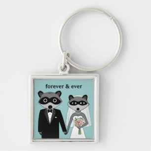 Raccoons Forever & Ever Key Ring