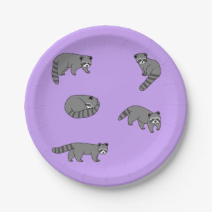 Raccoons Paper Plate