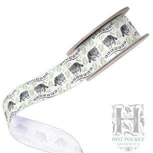 Raccoons Satin Ribbon