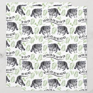 Raccoons Scrapbook Paper