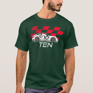 Race 10th Birthday Ten Year Old Boy Party T-Shirt