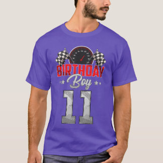 Race 11th Birthday Boy Party Racing 11 year old Pi T-Shirt