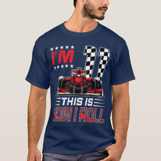 Race 11th Birthday Boy Racing Flag 11 Years Old Pi T-Shirt