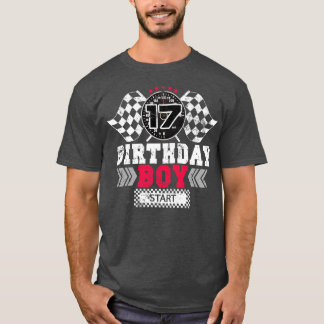 Race 17th Birthday Boy Party Racing Driver T-Shirt