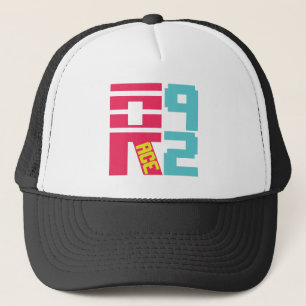 Race 92 Logo 90's Printed Trucker hat