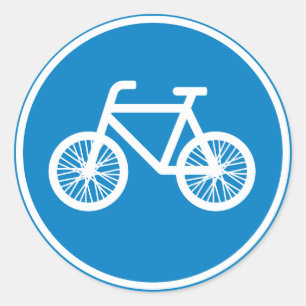 Race a bicycle classic round sticker