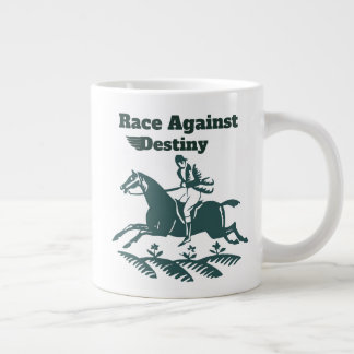 Race Against Destiny – Vintage Equestrian Graphic Large Coffee Mug