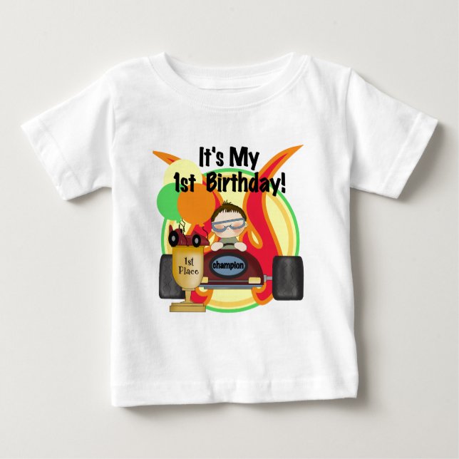 Race Car 1st Birthday Tshirts and Gifts (Front)