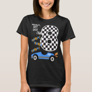 Race Car 8th Birthday Party Racing Car Driver 8 Bi T-Shirt
