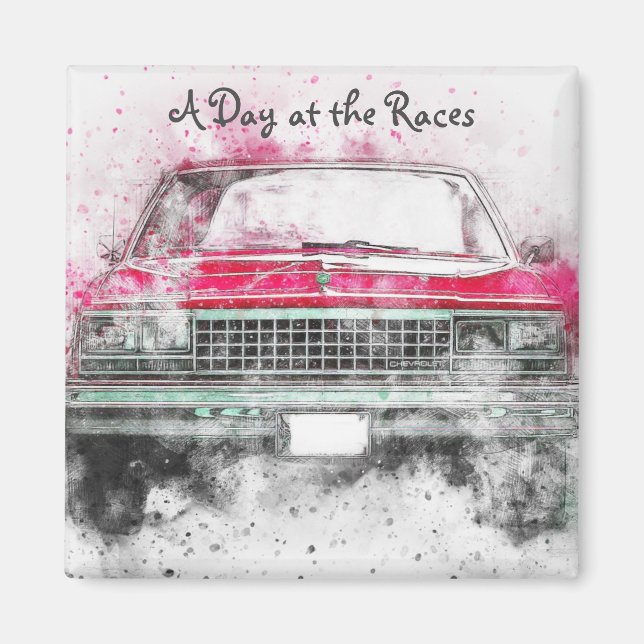 Race Car Abstract Graphic Magnet (Front)
