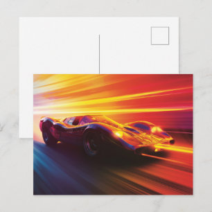 Race car art I (one) Postcard