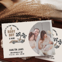 Race Car Baby Boy Birth Photo