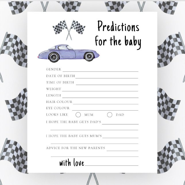 Race car - baby predictions and advice (Creator Uploaded)