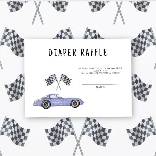Race Car Baby Shower - diaper raffle Enclosure Card