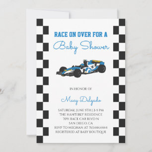 Race Car Baby Shower Invitation