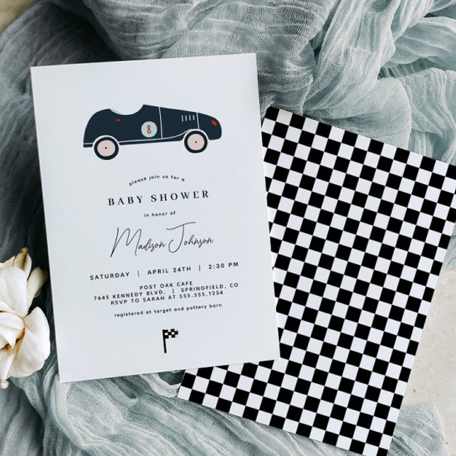 Race Car Baby Shower Invitation (Creator Uploaded)