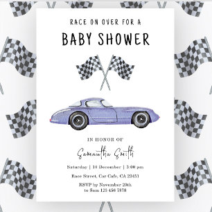 Race Car Baby Shower Invitation