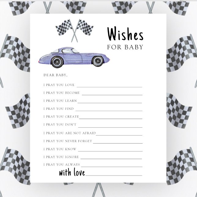 Race car baby shower Prayers for baby (Creator Uploaded)
