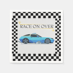 Race Car Baby Shower Theme Napkin
