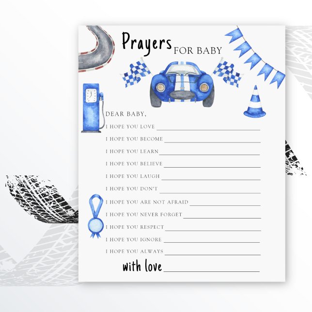 Race car baby shower Wishes for baby (Creator Uploaded)