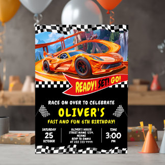 Race Car Birthday Bash Invitation