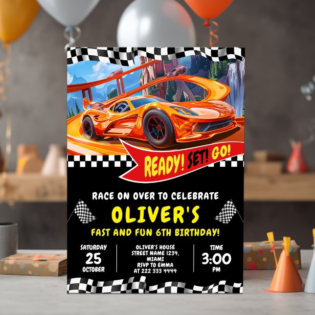 Race Car Birthday Bash Invitation (Creator Uploaded)