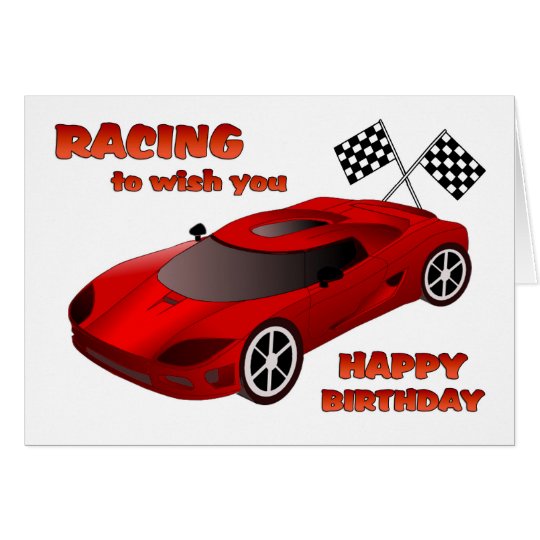 Race Car Birthday Card | Zazzle.com.au