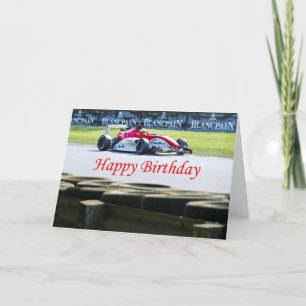 Race car Birthday card
