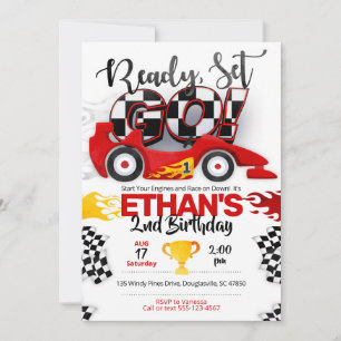 Race car birthday, cars birthday, race car party invitation
