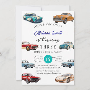Race Car Birthday Invitation