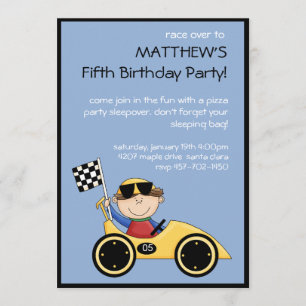 Race Car Birthday Invitation