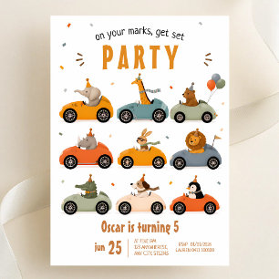 Race Car Birthday Invitation