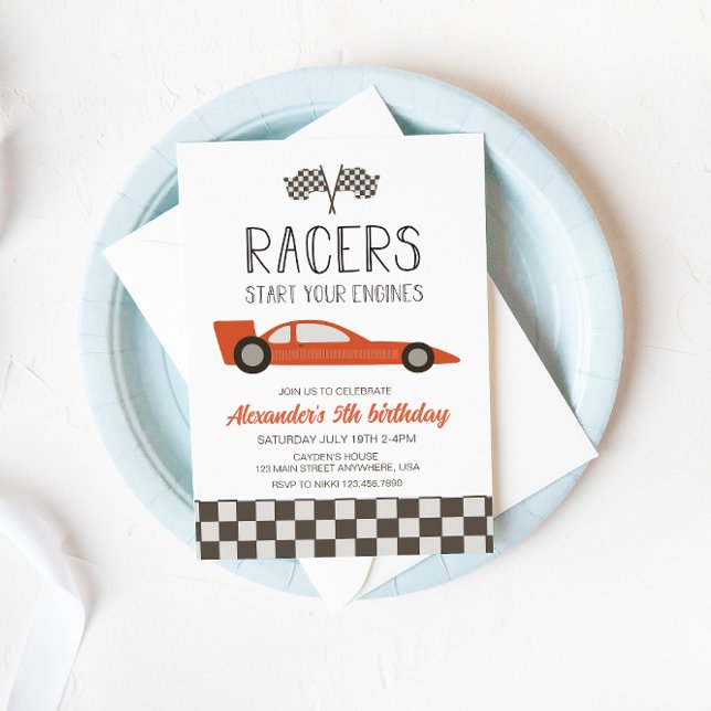 Race Car Birthday Invitation (Creator Uploaded)