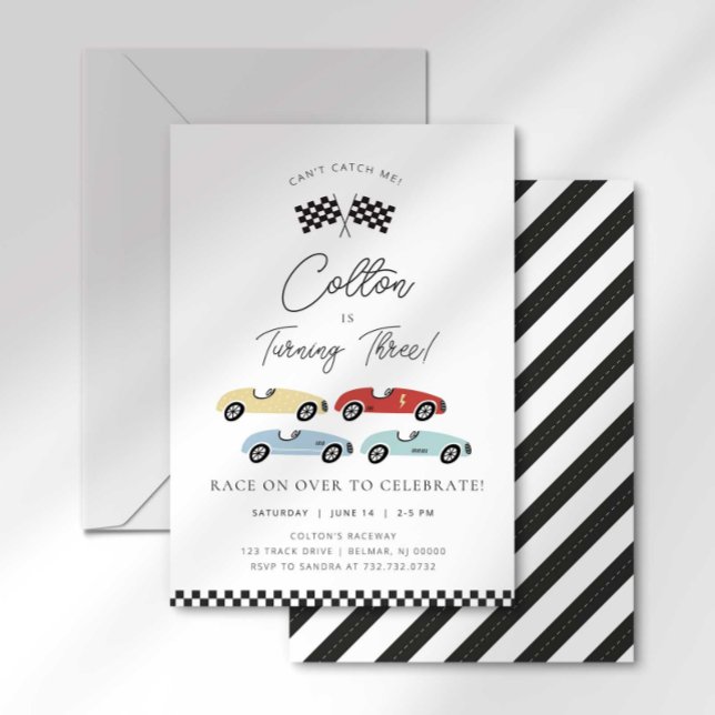 Race Car Birthday Invitation (Creator Uploaded)