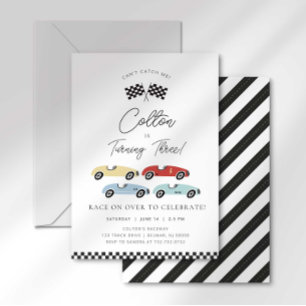 Race Car Birthday Invitation